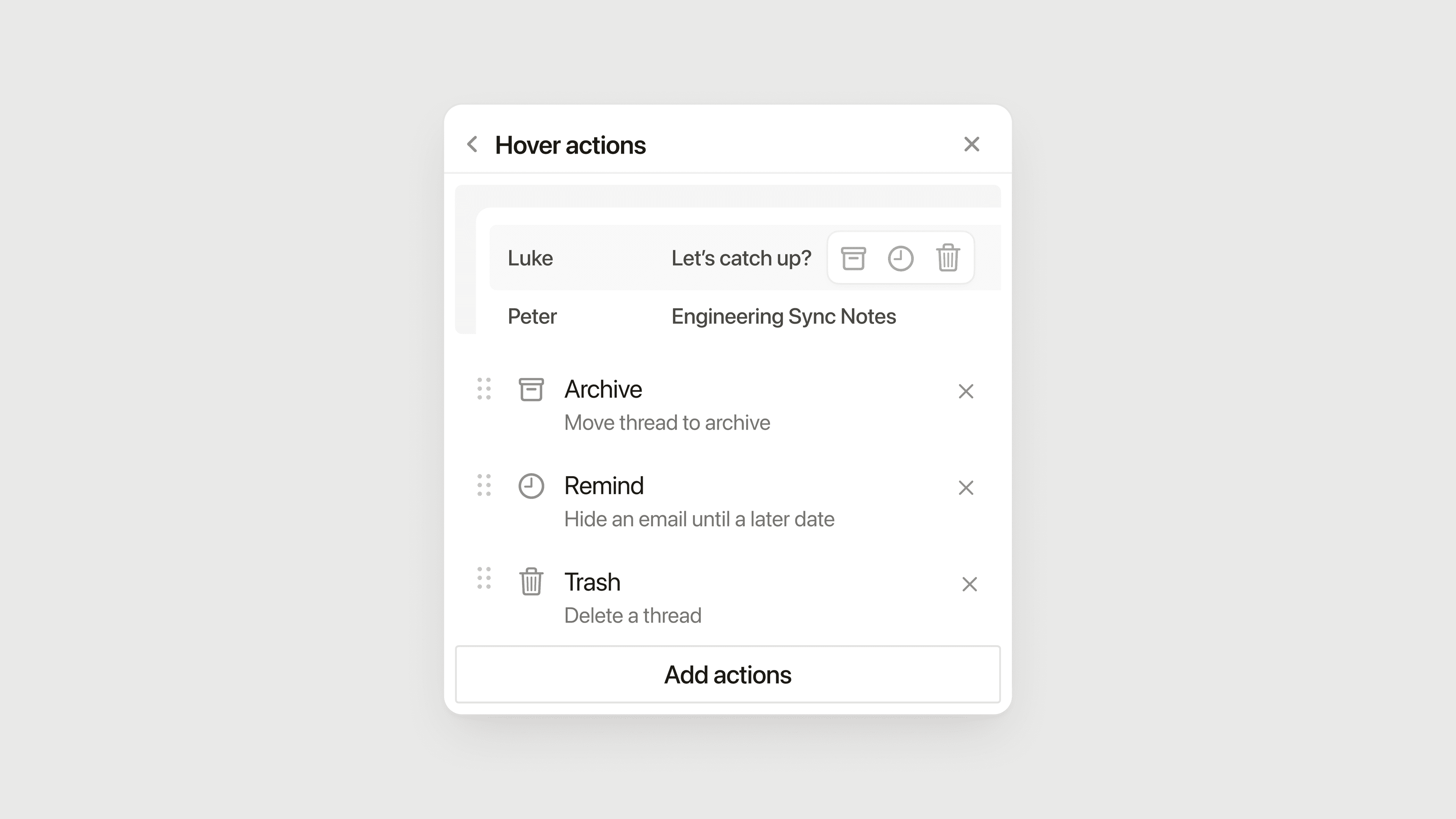 hc: Notion Mail Hover-Aktionen