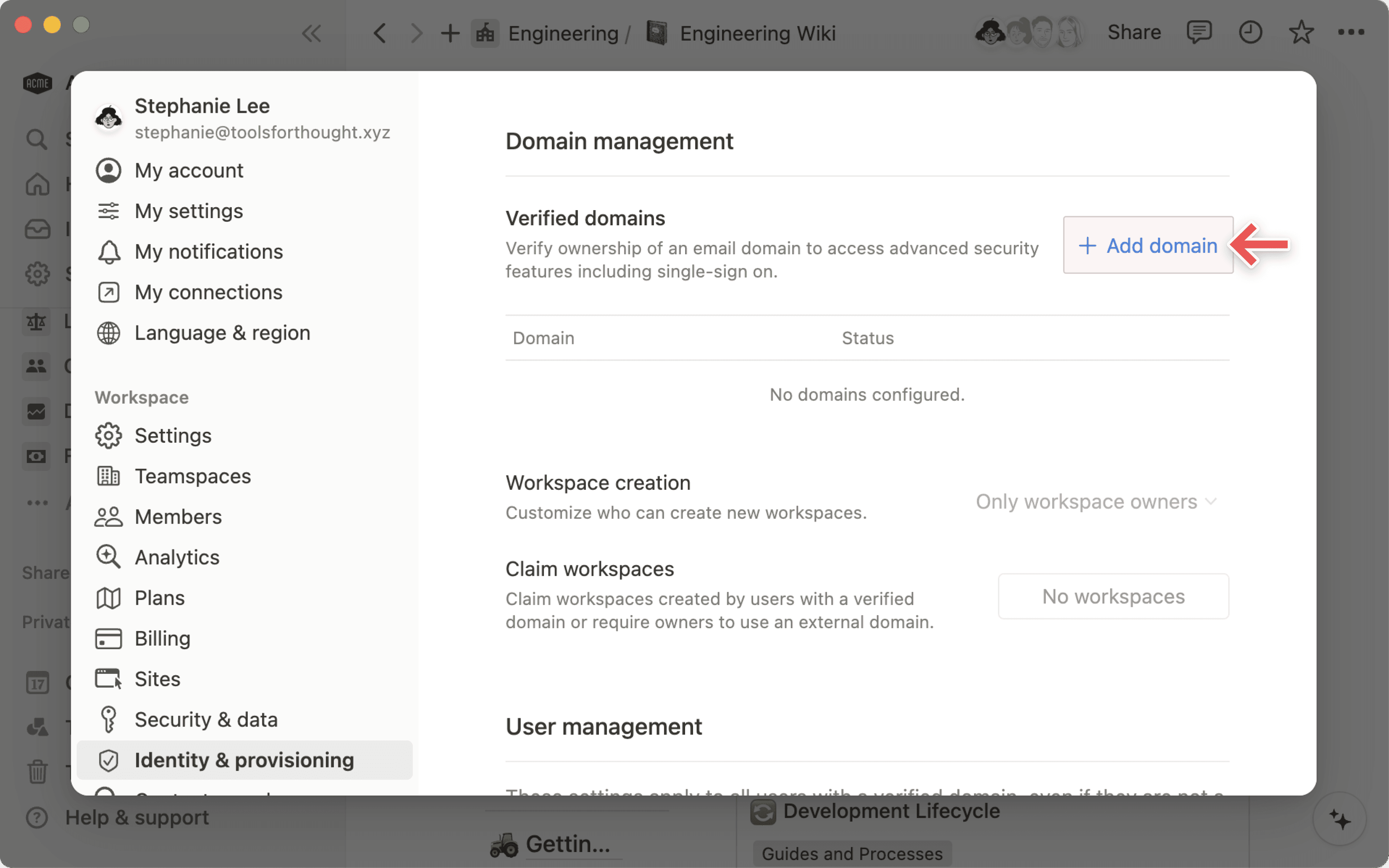 Domain-Verwaltung