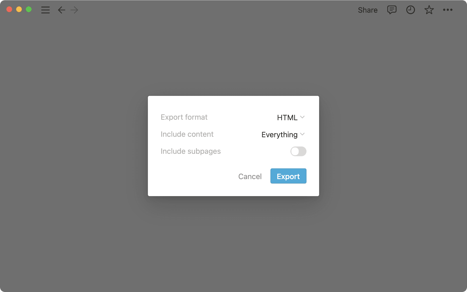 HTML exportieren