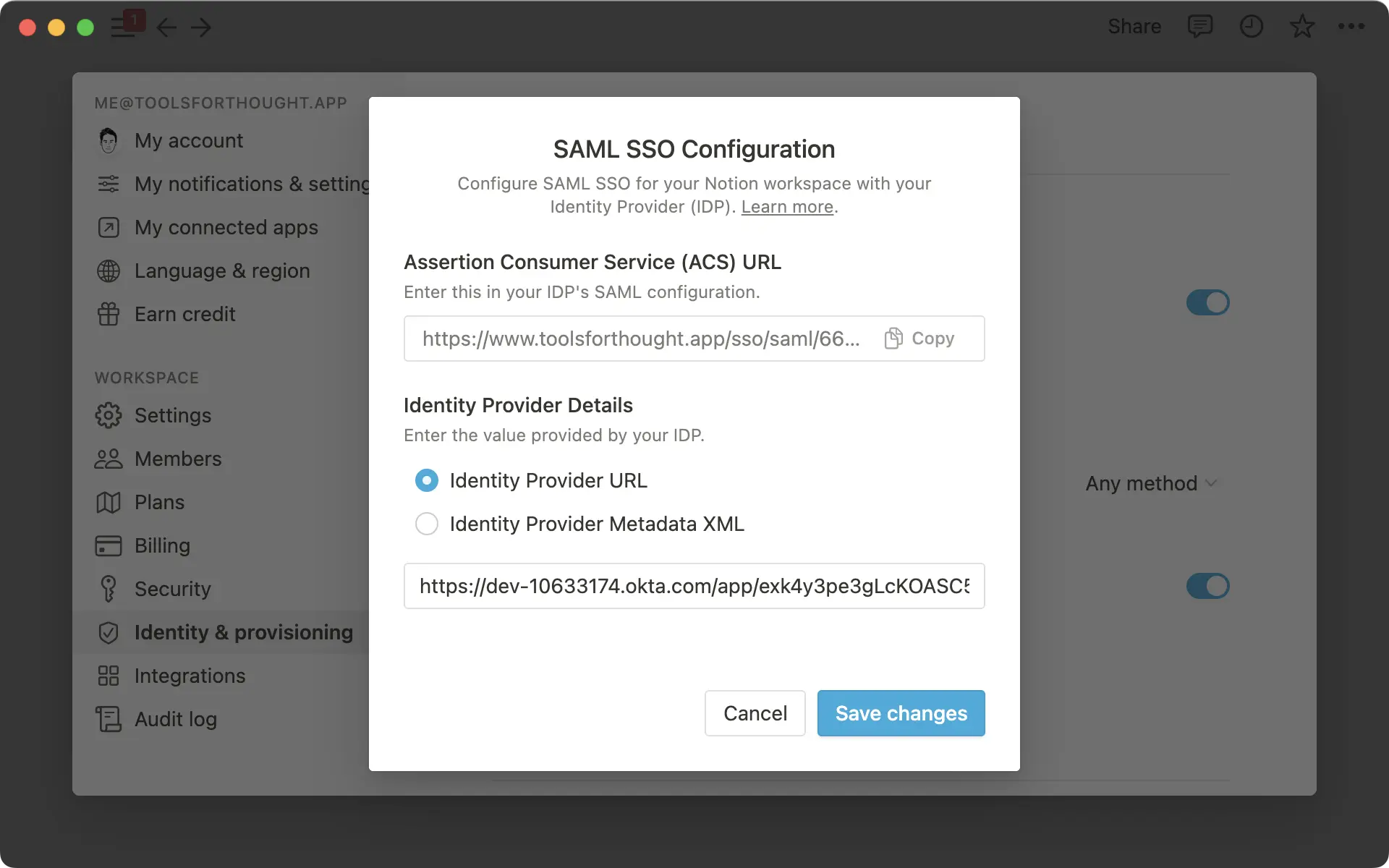 SAML-SSO konfigurieren
