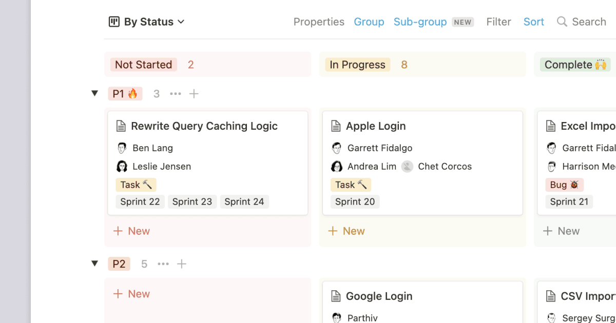Notion 2.13 vous permet d’utiliser des groupes et sous-groupes de base de données 🍱