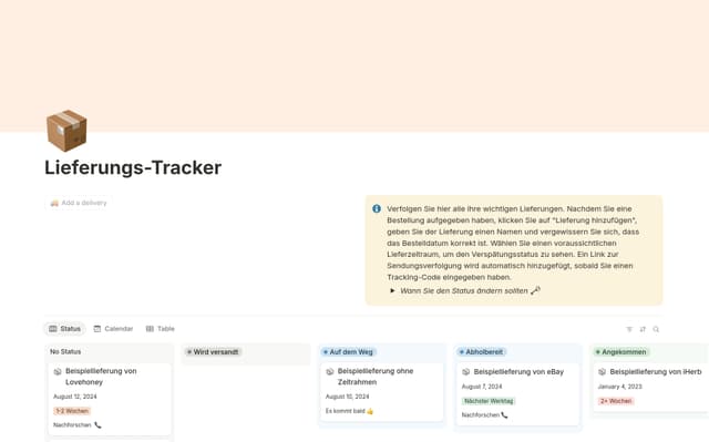 Delivery Tracker