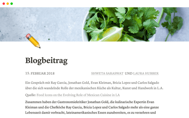 Blogbeitrag