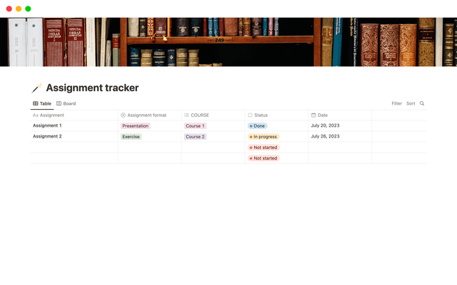 Assignment Tracker
