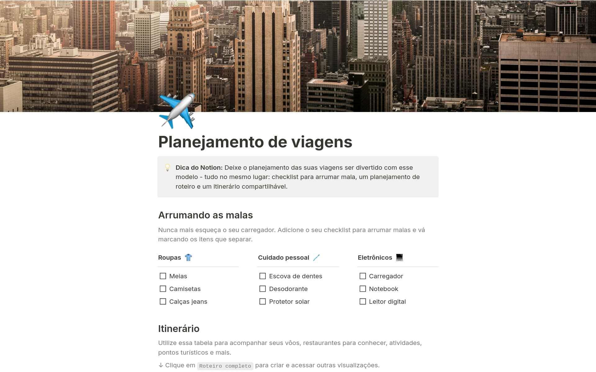 Captura de tela da coleção Put it on the map por Notion