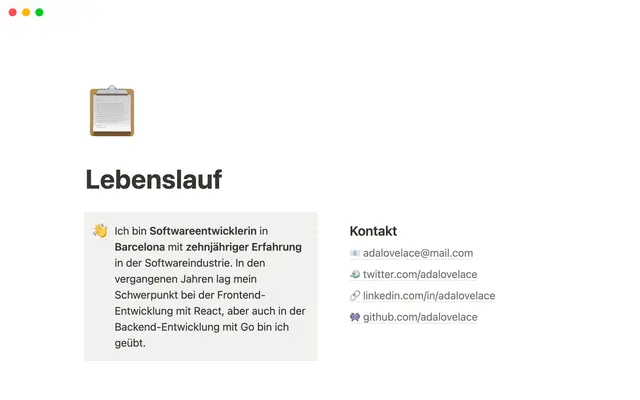 Lebenslauf