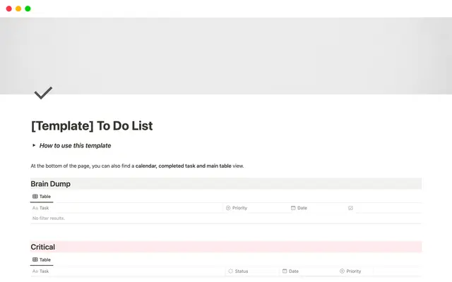 To Do List
